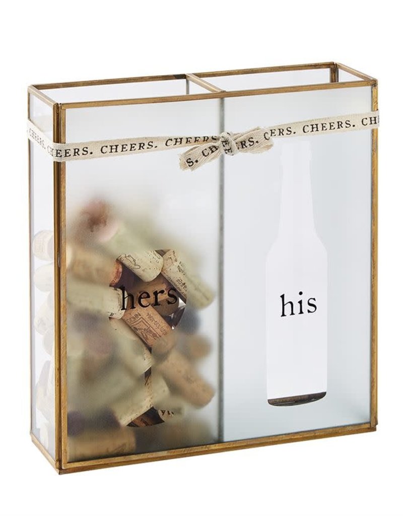 MUD PIE COUPLE CORK & BOTTLE CAP DISPLAY
