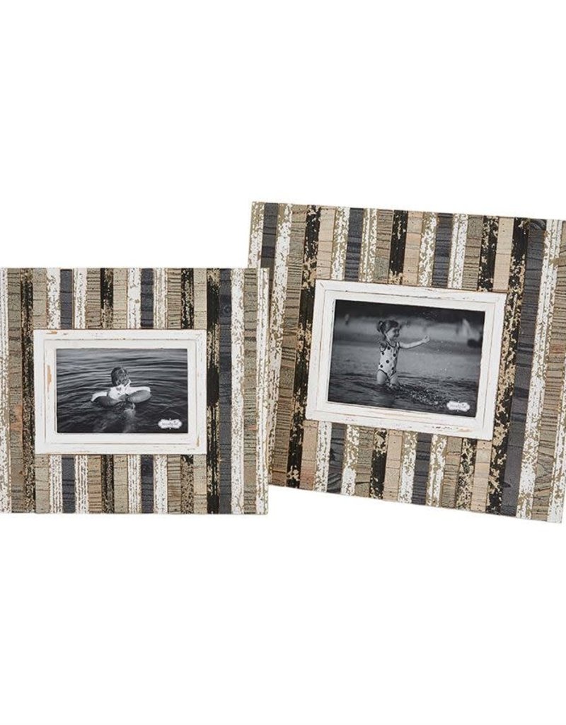 MUD PIE VARIEGATED PLANK FRAMES