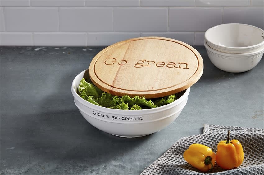 MUD PIE SALAD BOWL AND LID SET MUD PIE SALAD BOWL AND LID SET