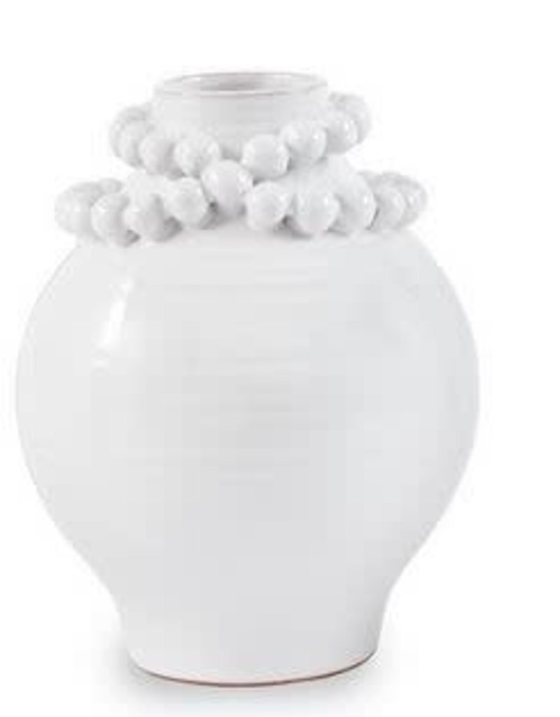 MUD PIE BEADED STONEWARE VASES