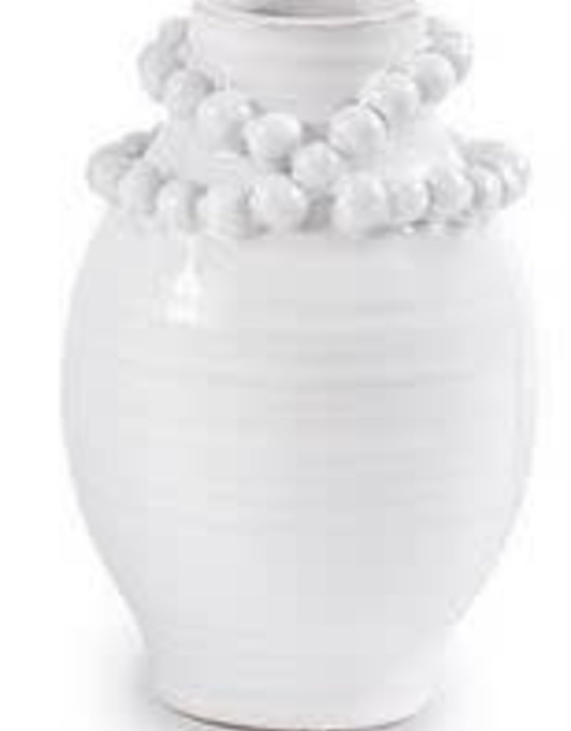 MUD PIE BEADED STONEWARE VASES