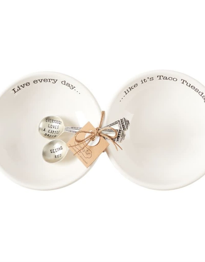 MUD PIE DOUBLE SALSA SERVER SET