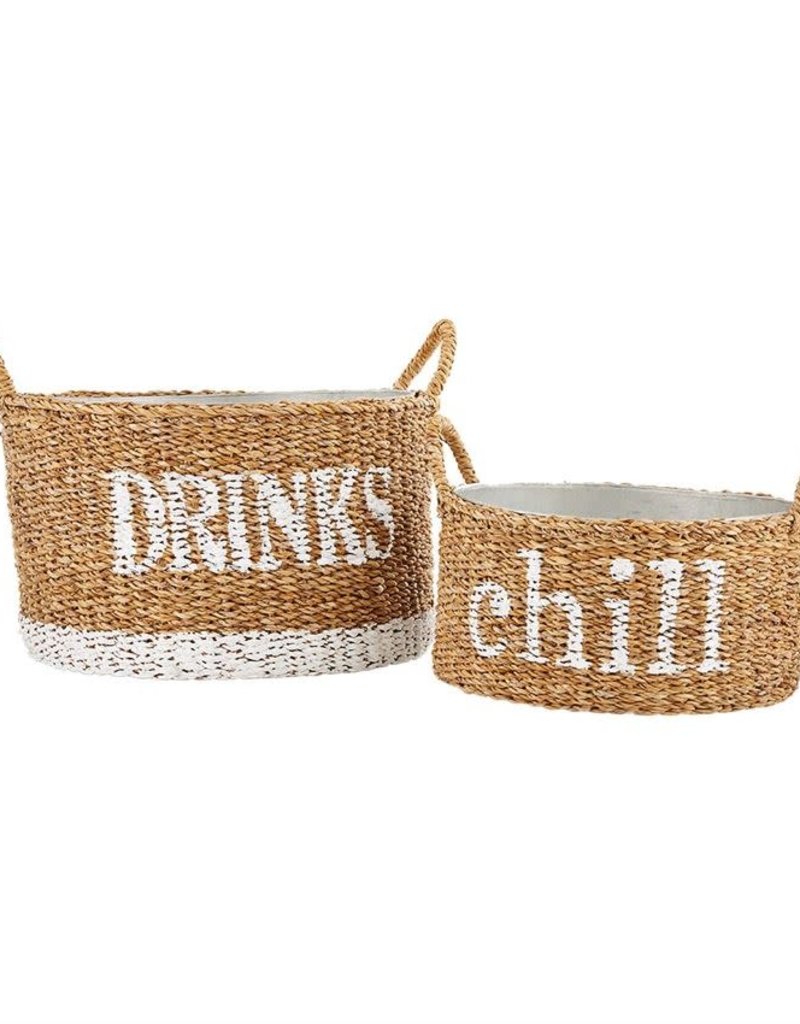 MUD PIE WOVEN PARTY TUB SET