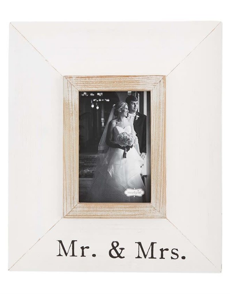 MUD PIE SMALL MR & MRS MITERED WOOD FRAME