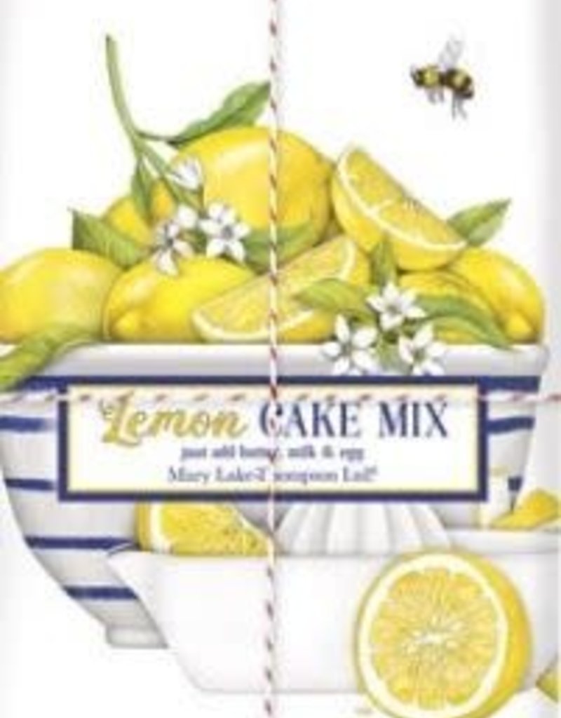 LEMON BOWL LEMON CAKE MIX& FLOUR SACK TOWEL