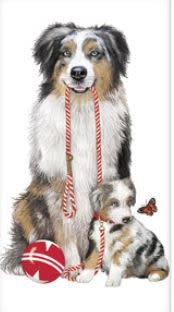 AUSSIE & PUPPY FLOUR SACK TOWEL AUSSIE & PUPPY FLOUR SACK TOWEL