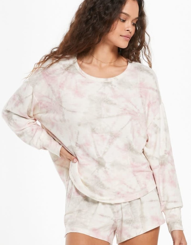 Z SUPPLY SUN RAY TIE DYE TOP-BONE
