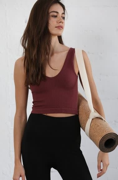 MISTY VELVET CROPPED CAMI - Urbane South