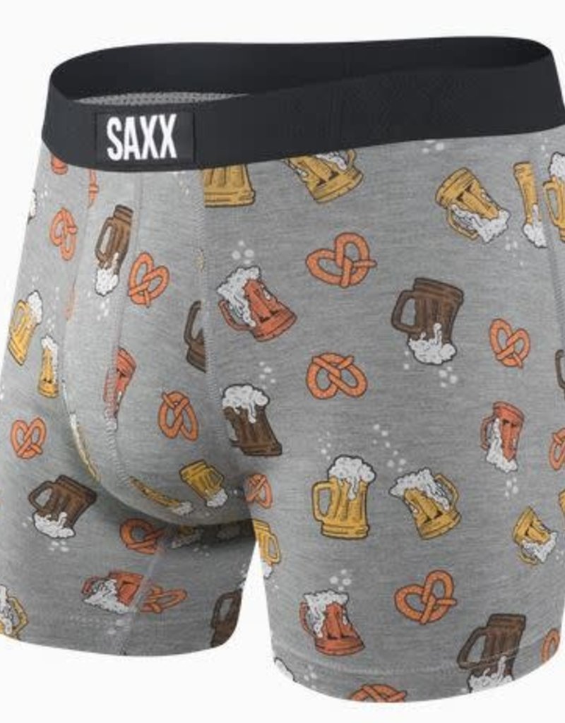 SAXX VIBE BOXER BRIEF- GREY BEER CHEERS