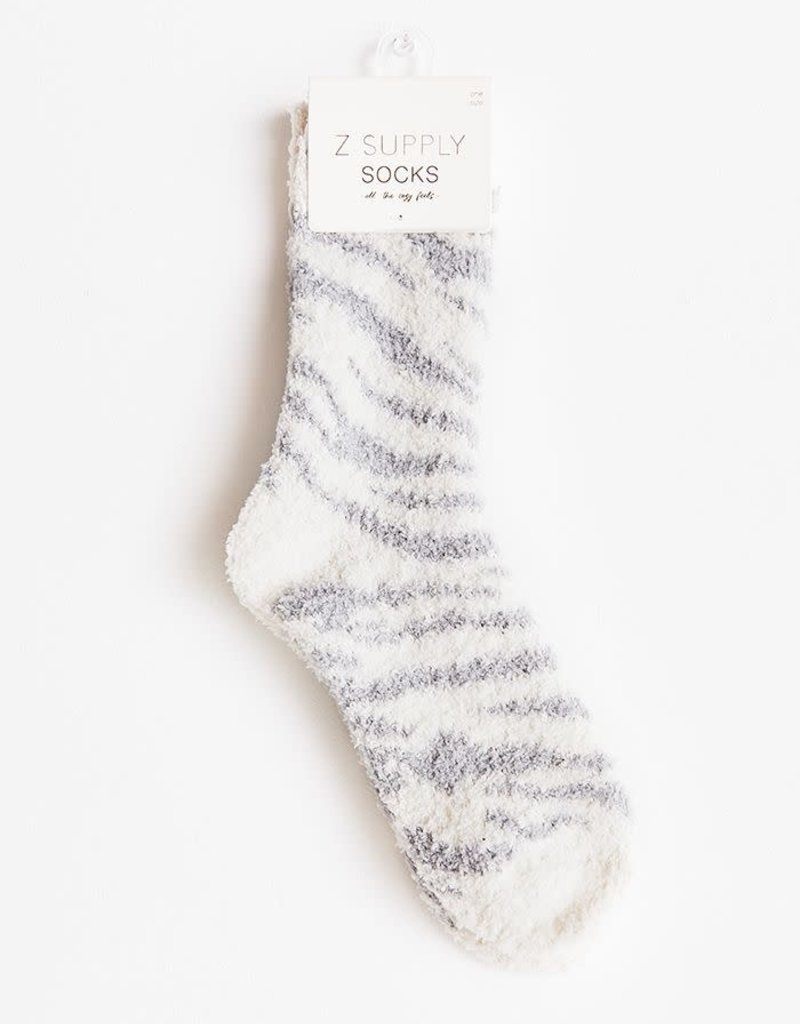 Z SUPPLY ZEBRA PLUSH SOCKS