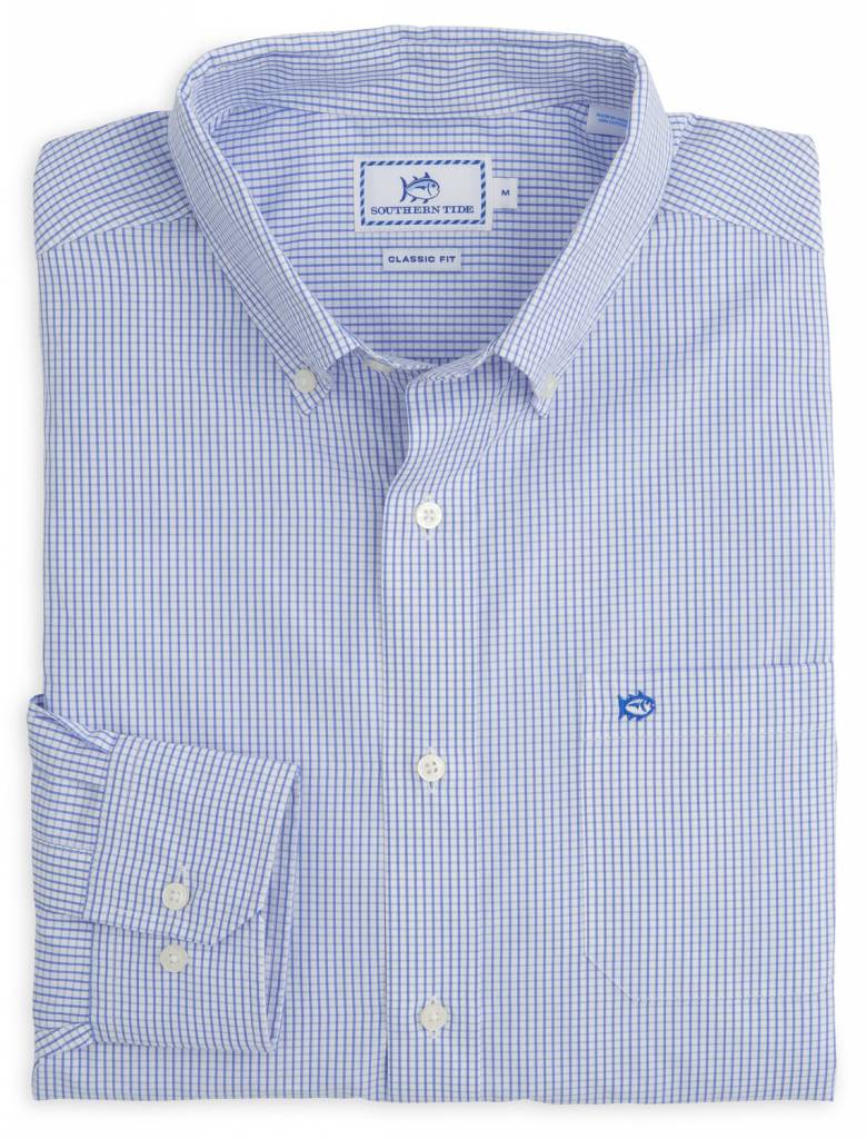 SOUTHERN TIDE WATERMARK TATTERSALL SPORT SHIRT SOUTHERN TIDE WATERMARK TATTERSALL SPORT SHIRT
