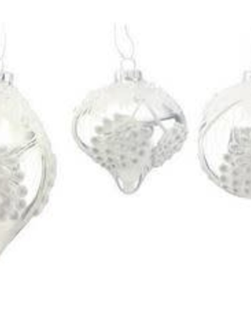 ICY PINECONE ORNAMENTS
