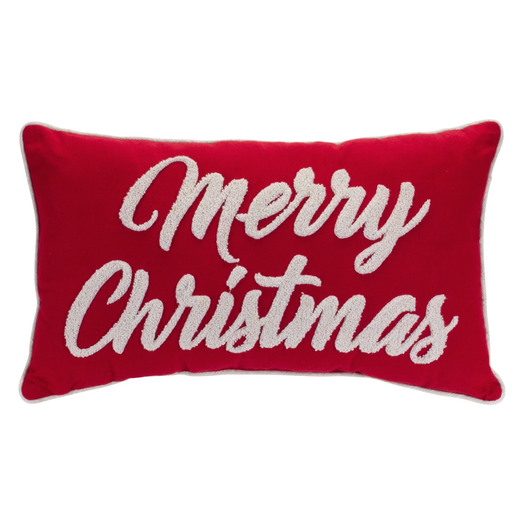 MERRY CHRISTMAS PILLOW 19"X10"