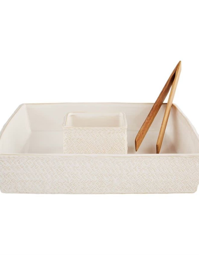 MUD PIE BASKET WEAVE CHIP & DIP SET