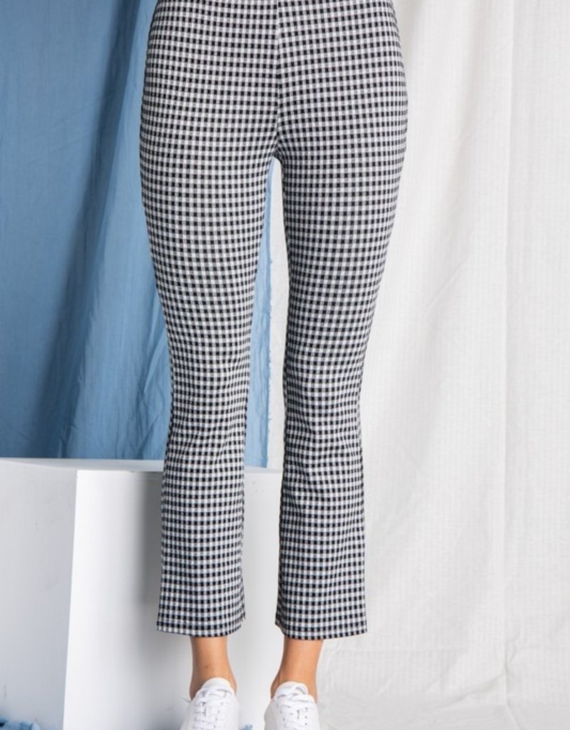 POLYGRAM HIGH WAIST GINGHAM PANT