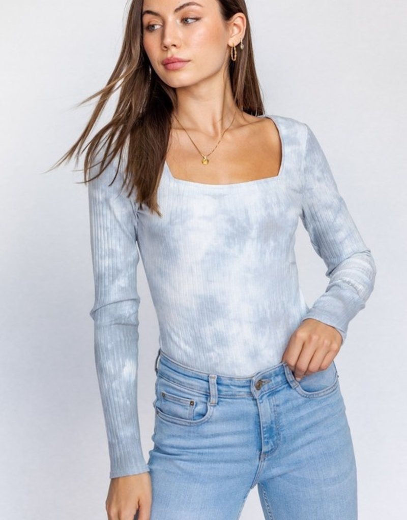 LE LIS GLACIER TIE-DYE BODYSUIT
