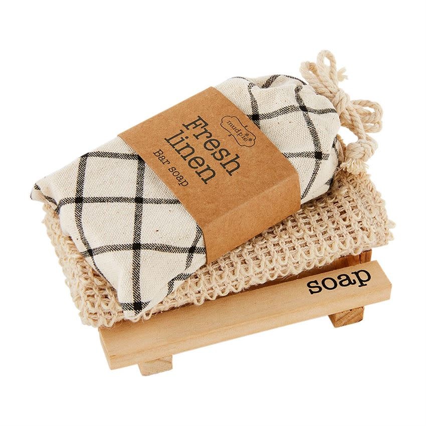 MUD PIE SOAP, DISH & CLOTH SET MUD PIE SOAP, DISH & CLOTH SET
