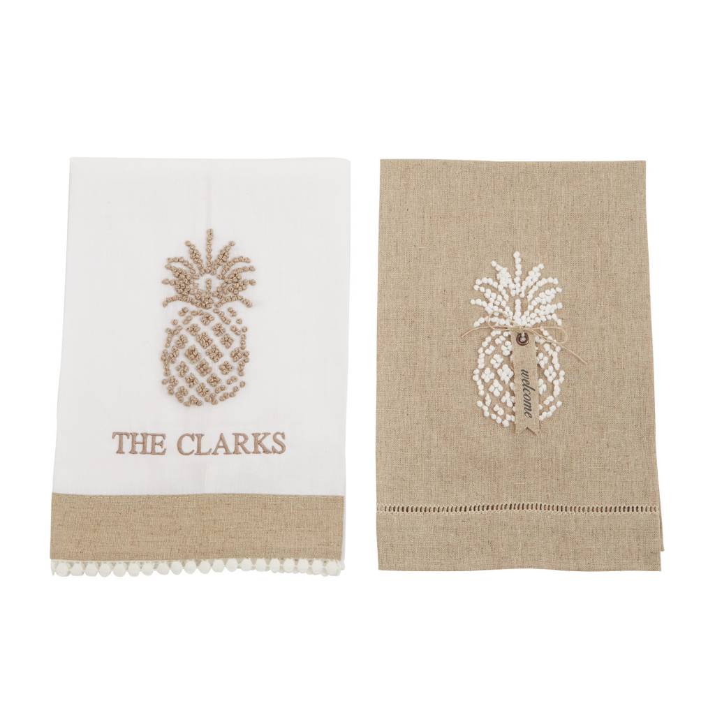 MUD PIE PINEAPPLE LINEN TOWEL MUD PIE PINEAPPLE LINEN TOWEL