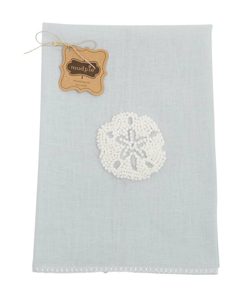 MUD PIE SEAFOAM FRENCH KNOT TOWEL