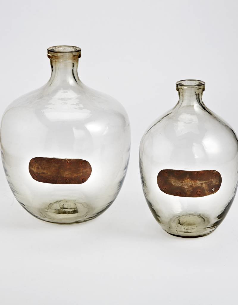 MUD PIE VINTAGE GLASS VASE