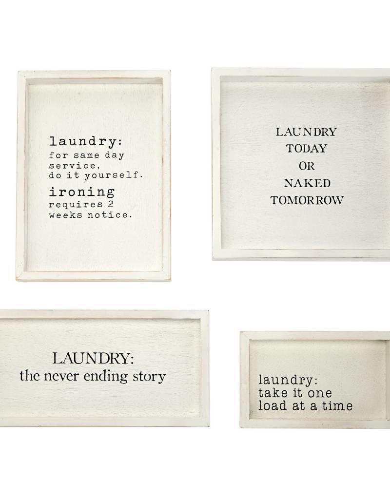 MUD PIE LAUNDRY FRAMED PLAQUE
