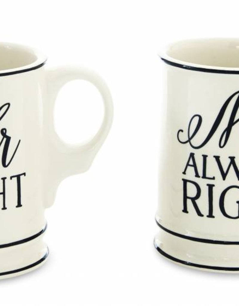MUD PIE MR & MRS BOXED MUG SET