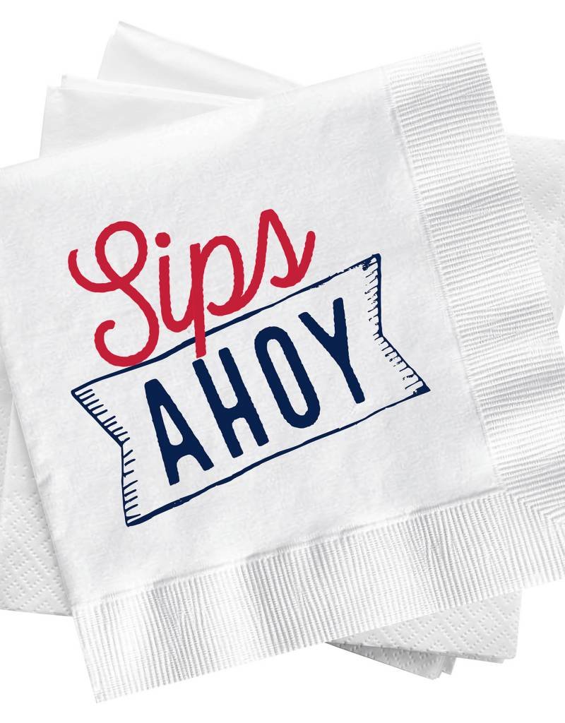 MUD PIE ANCHOR COCKTAIL NAPKINS