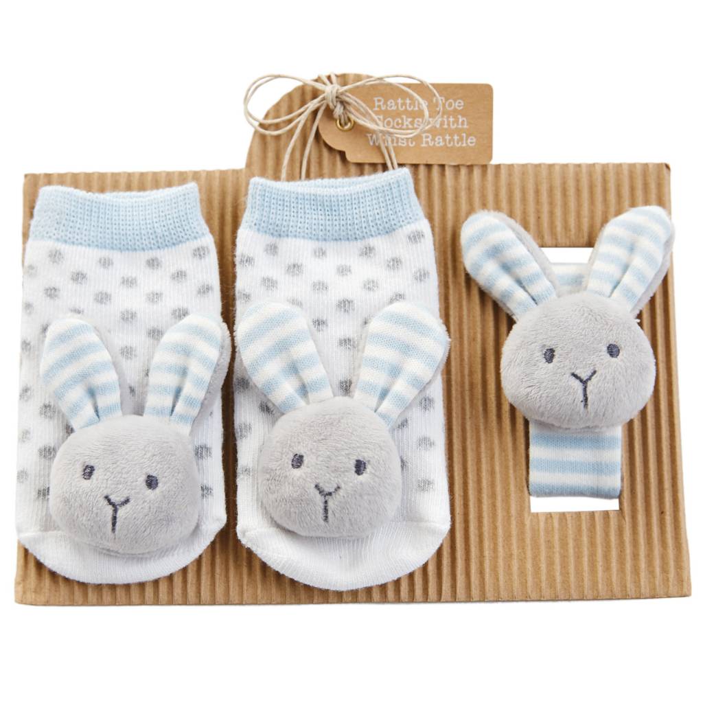 MUD PIE BUNNY WRIST RATTLE SOCKS MUD PIE BUNNY WRIST RATTLE SOCKS