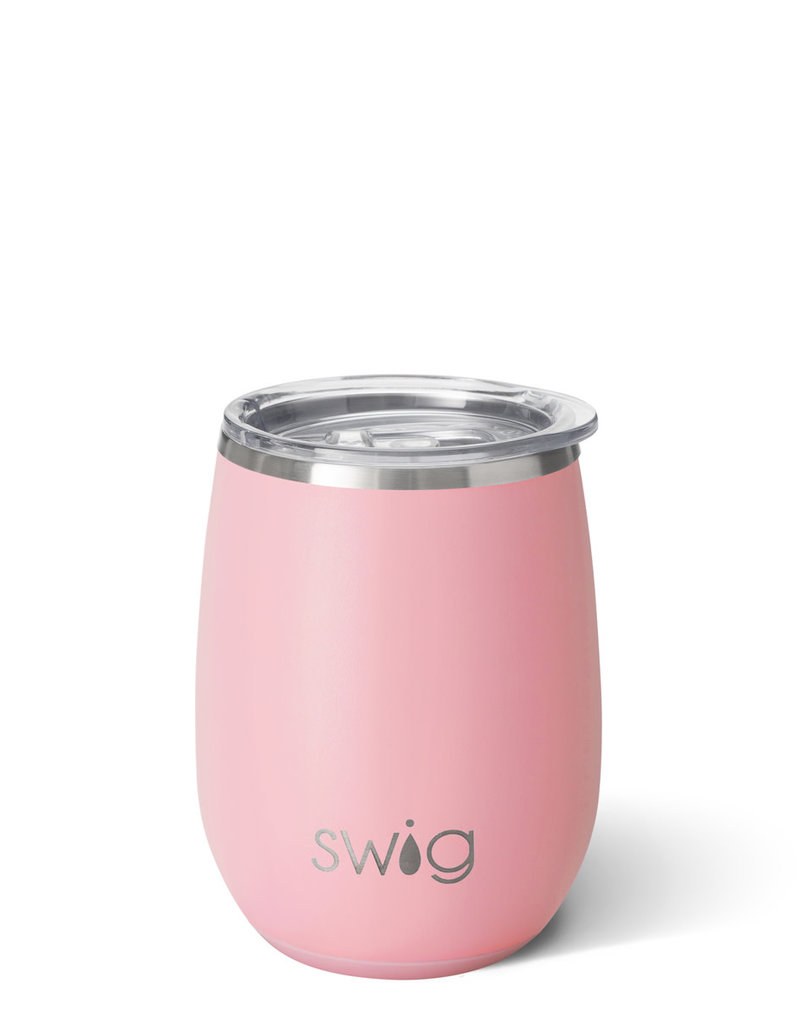 SWIG 14 OZ STEMLESS WINE CUP-MATTE BLUSH