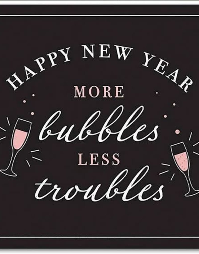 BEVERAGE NAPKIN-more bubbles less troubles