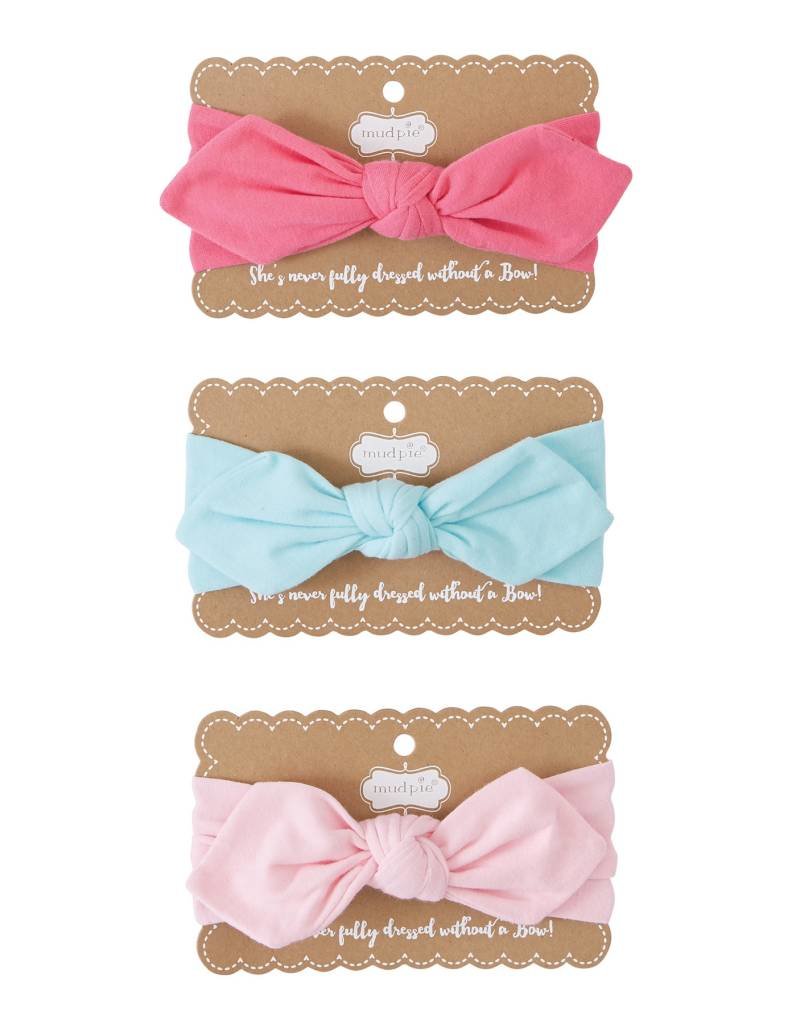 MUD PIE JERSEY KNOTTED BOW HEADBANDS