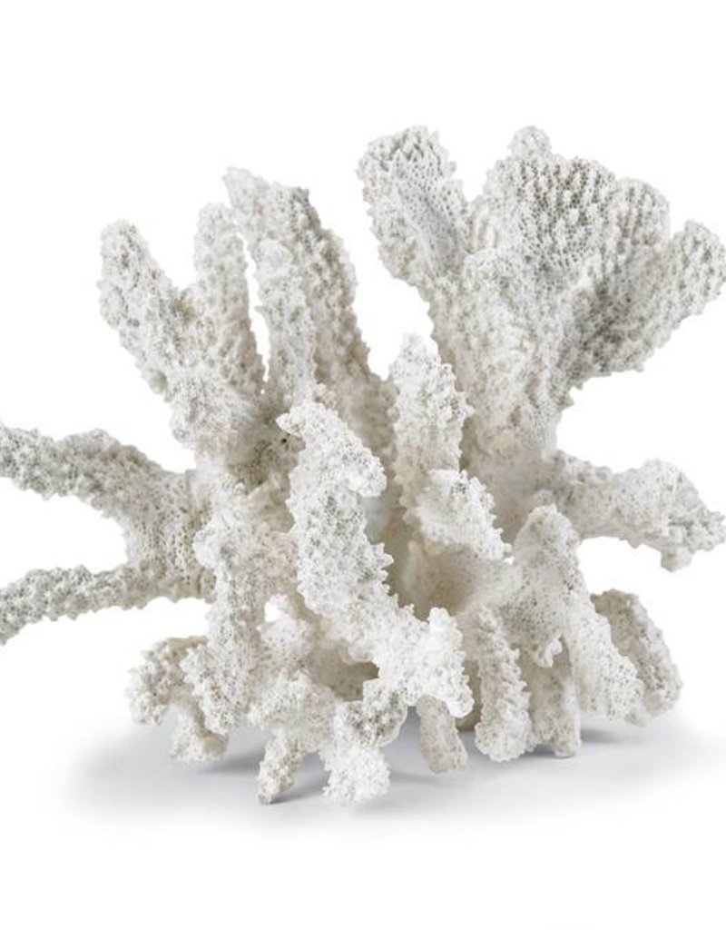 MUD PIE WHITE FAUX CORAL