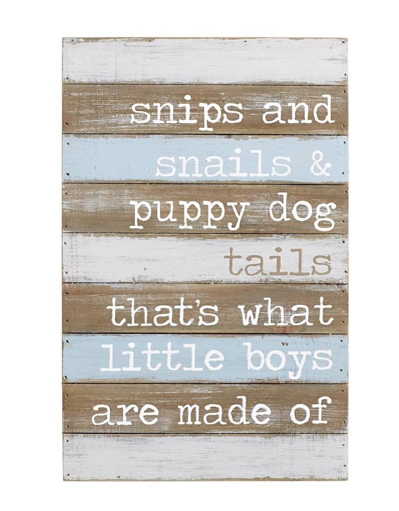 MUD PIE SNIPS & SNAILS WALL PLAQUE