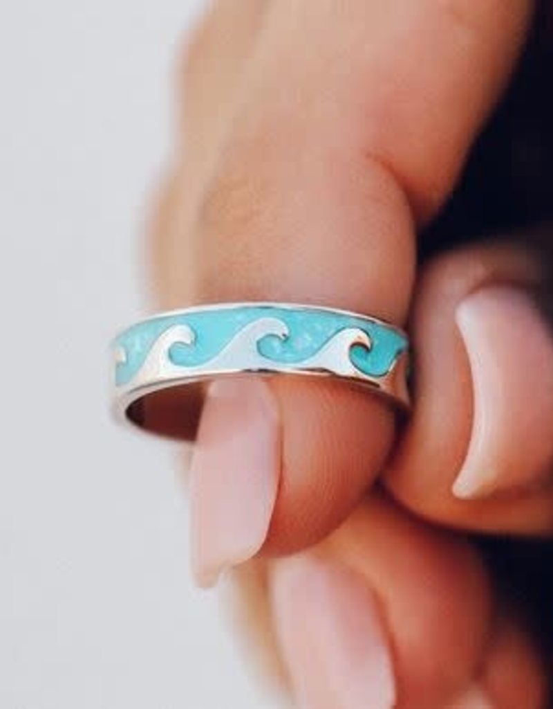 PURAVIDA REVERSIBLE WAVE RING-SILVER
