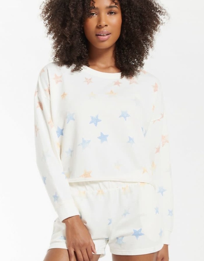 Z SUPPLY Lia Rainbow Star Sweatshirt