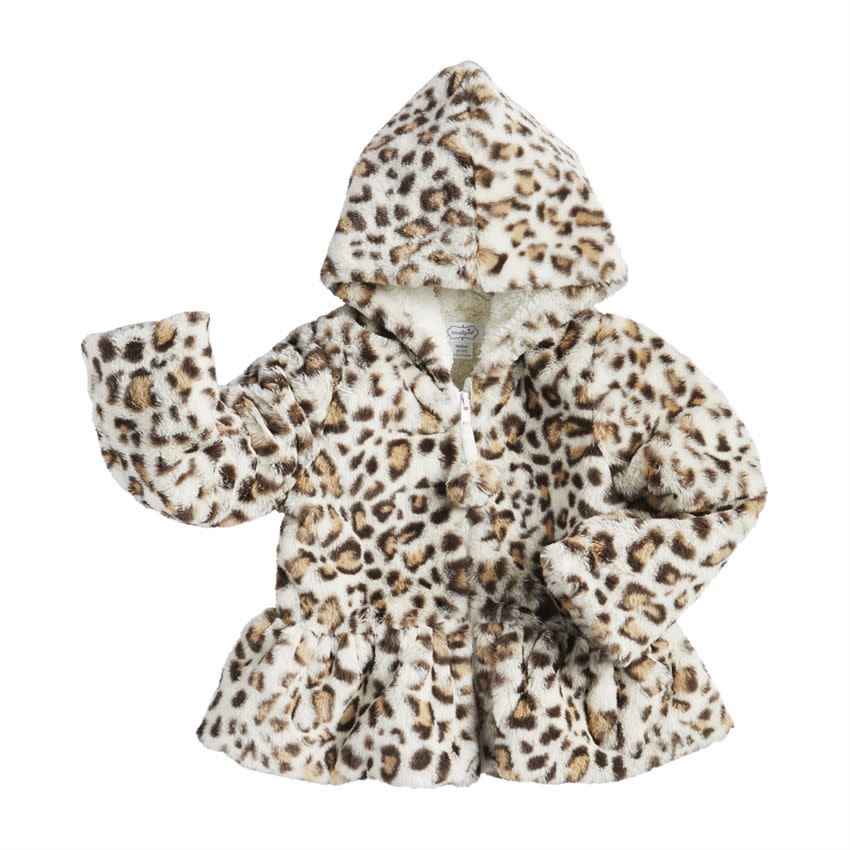 MUD PIE LEOPARD FUR JACKET MUD PIE LEOPARD FUR JACKET