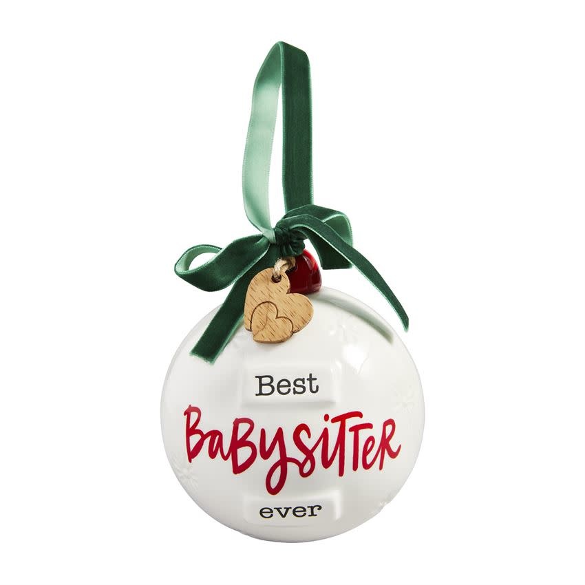 MUD PIE BEST BABYSITTER ORNAMENT