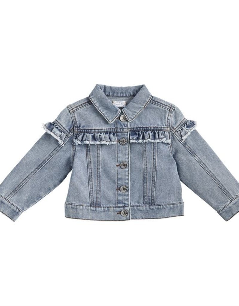 MUD PIE DENIM RUFFLE JACKET