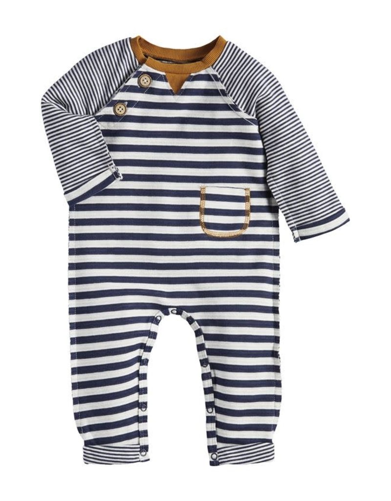 MUD PIE STRIPE DOUBLE JERSEY ONE-PIECE