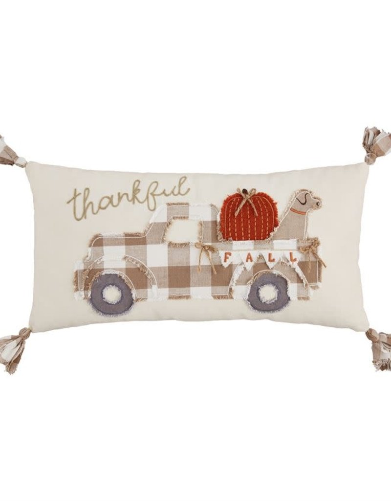 MUD PIE Fall Truck Pillow