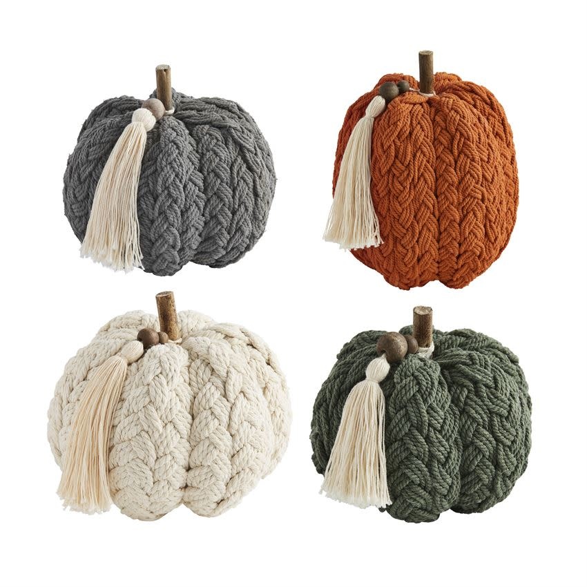MUD PIE Braided Rope Pumpkins MUD PIE Braided Rope Pumpkins