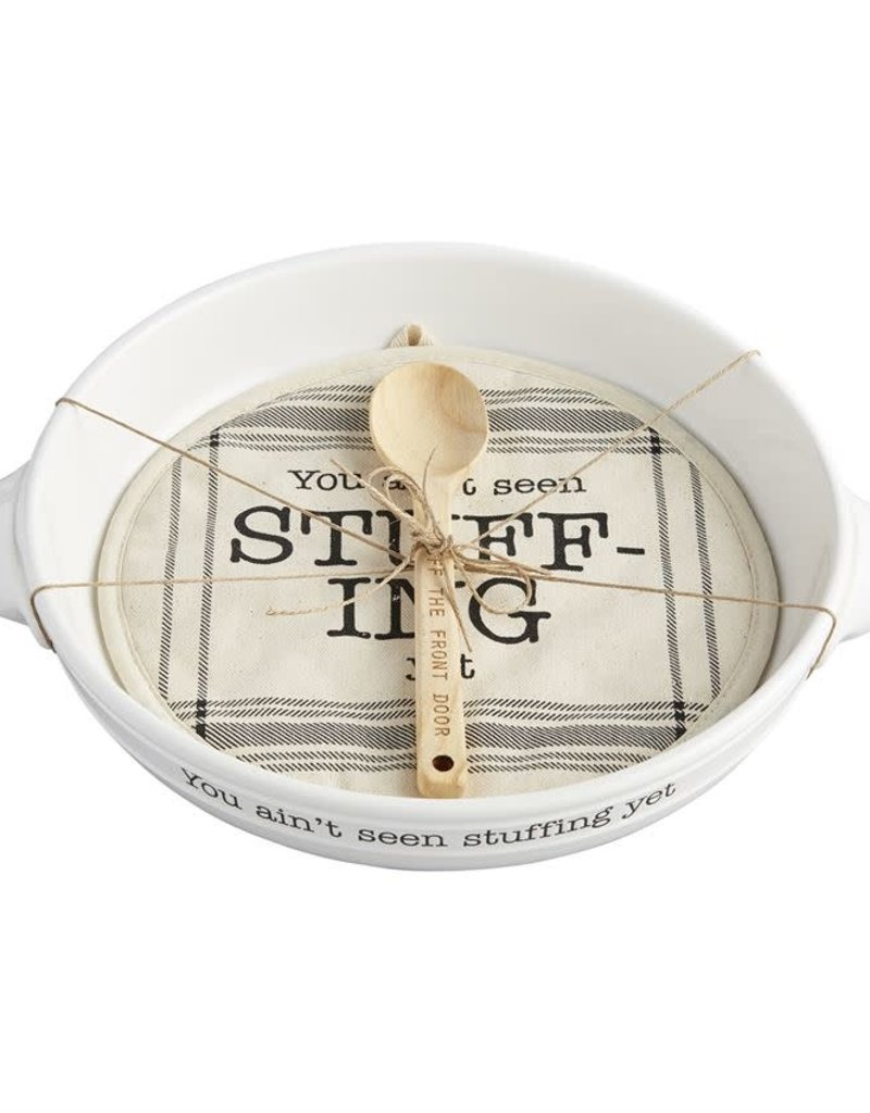 MUD PIE Stuffing Dish & Pot Holder Set
