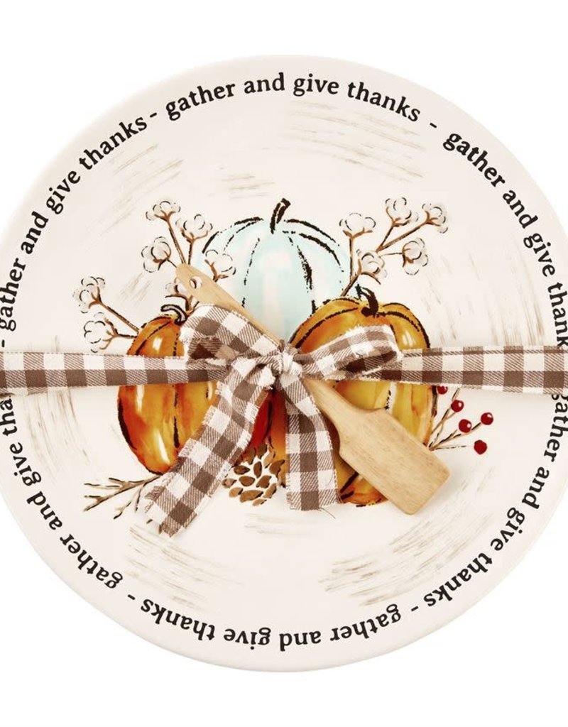 MUD PIE Pumpkin Cookie Plate Set