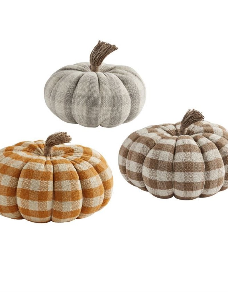 MUD PIE Check Pumpkin Sitters