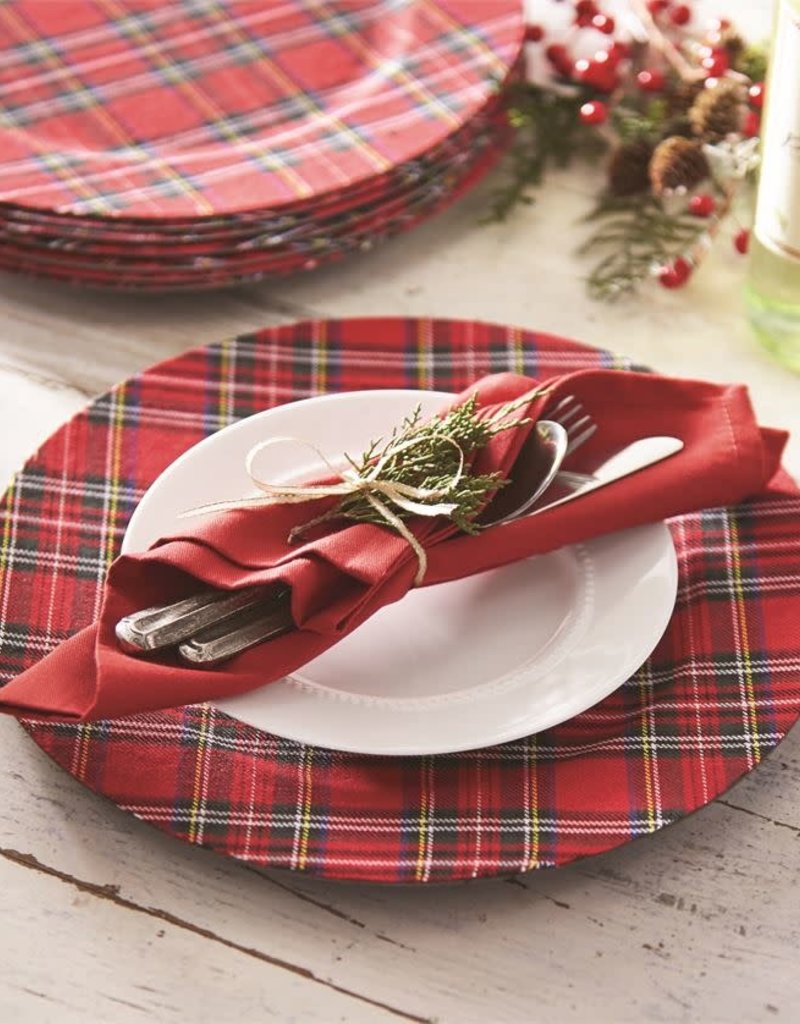 MUD PIE Tartan Christmas Charger Plate
