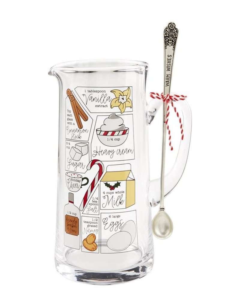 MUD PIE Eggnog Pitcher Set