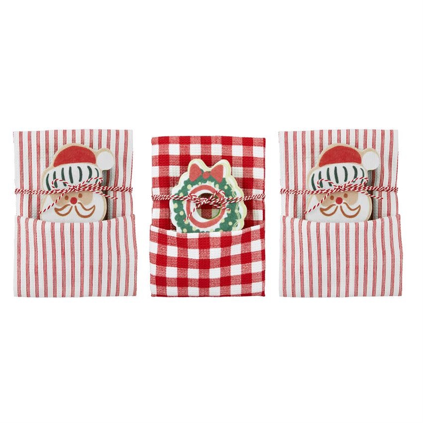 MUD PIE Christmas Towel & Sponge Set MUD PIE Christmas Towel & Sponge Set