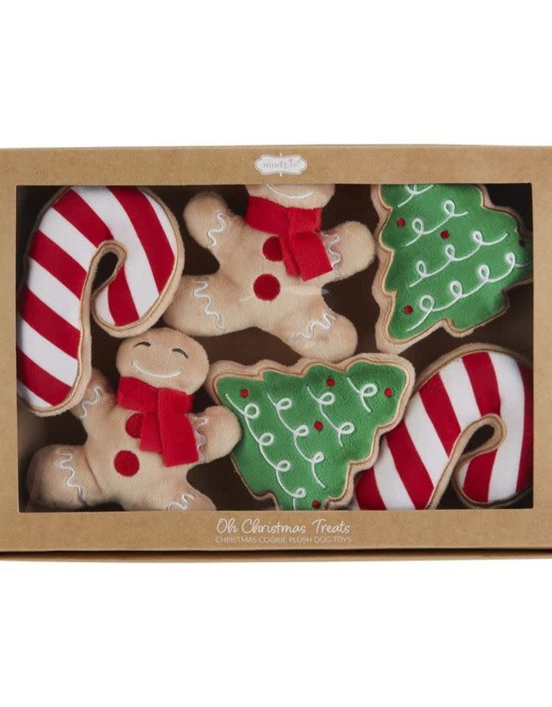 MUD PIE Christmas Cookie Dog Toy Set