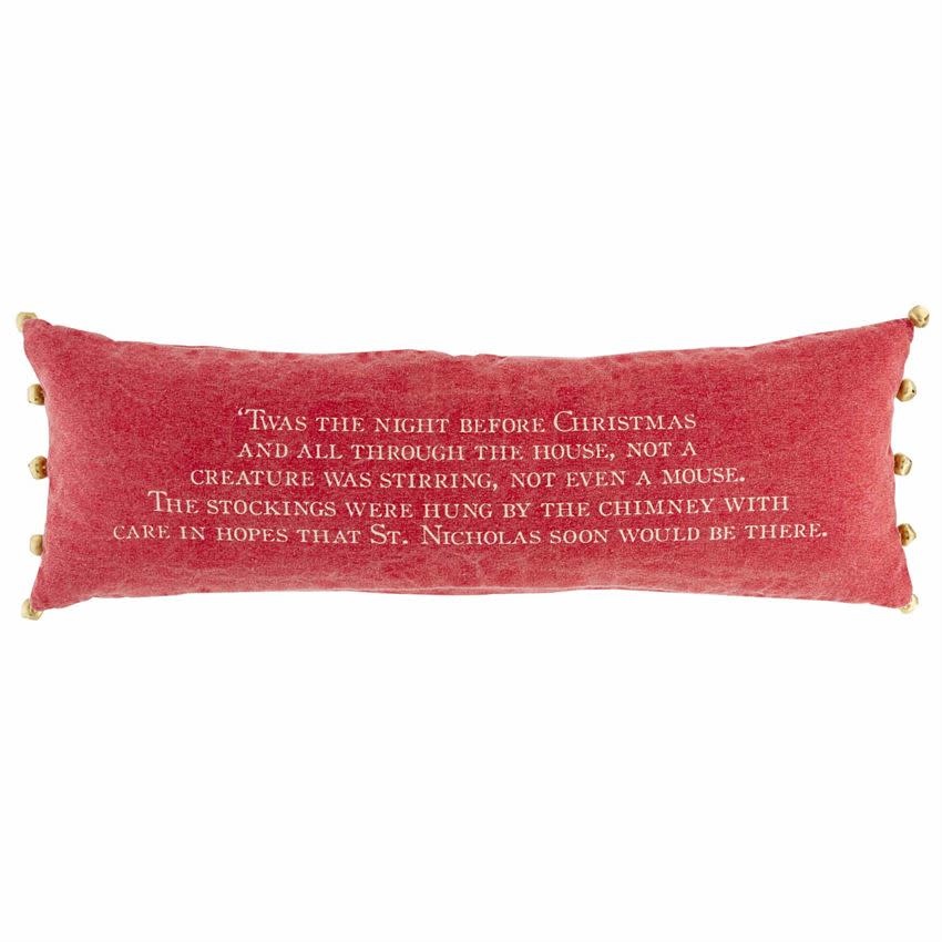MUD PIE The Night Before Long Pillow MUD PIE The Night Before Long Pillow