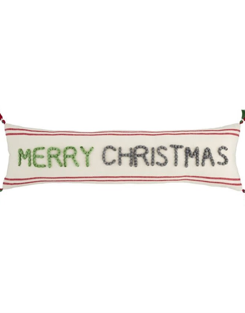MUD PIE Yarn Striped Christmas Pillows